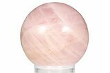 Polished Rose Quartz Sphere - Madagascar #253788-1